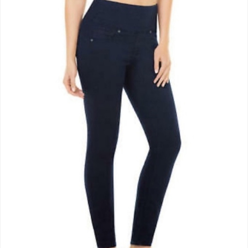 Spanx velvet blue corduroy Pull On leggings women large stretch cabincore soft